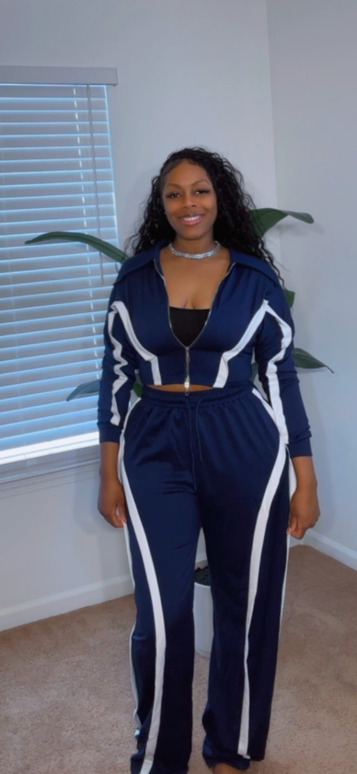 Contrast Stripe Lounge Set