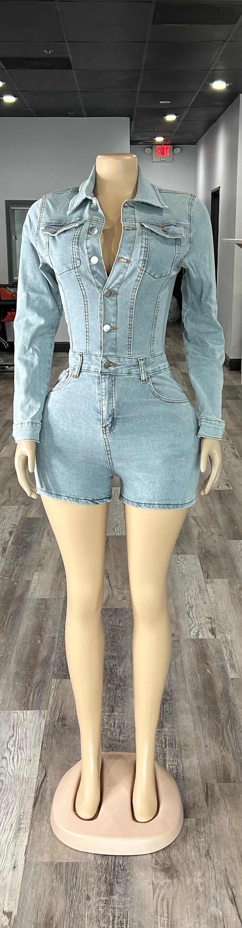 Denim Romper
