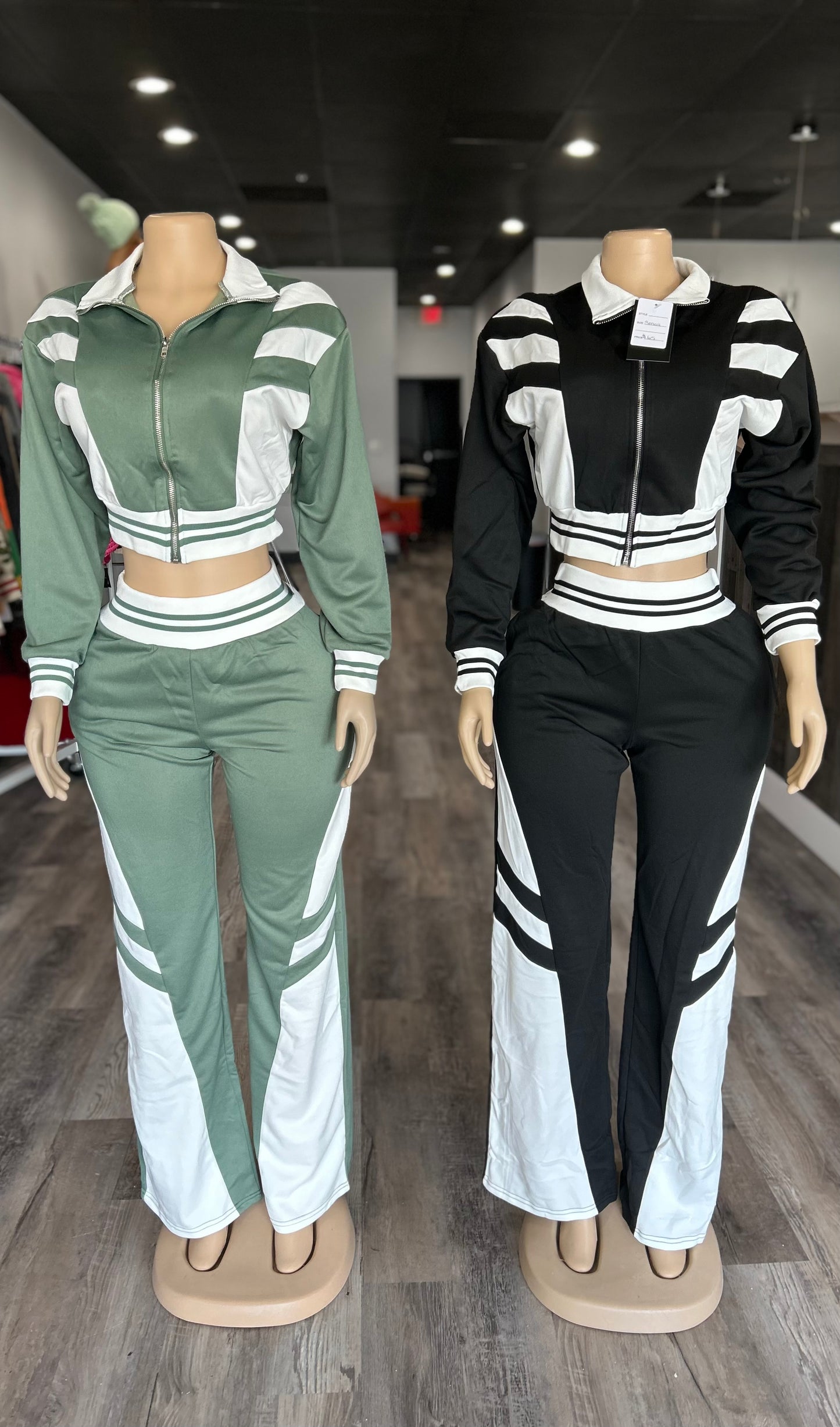 Stripped jogger set