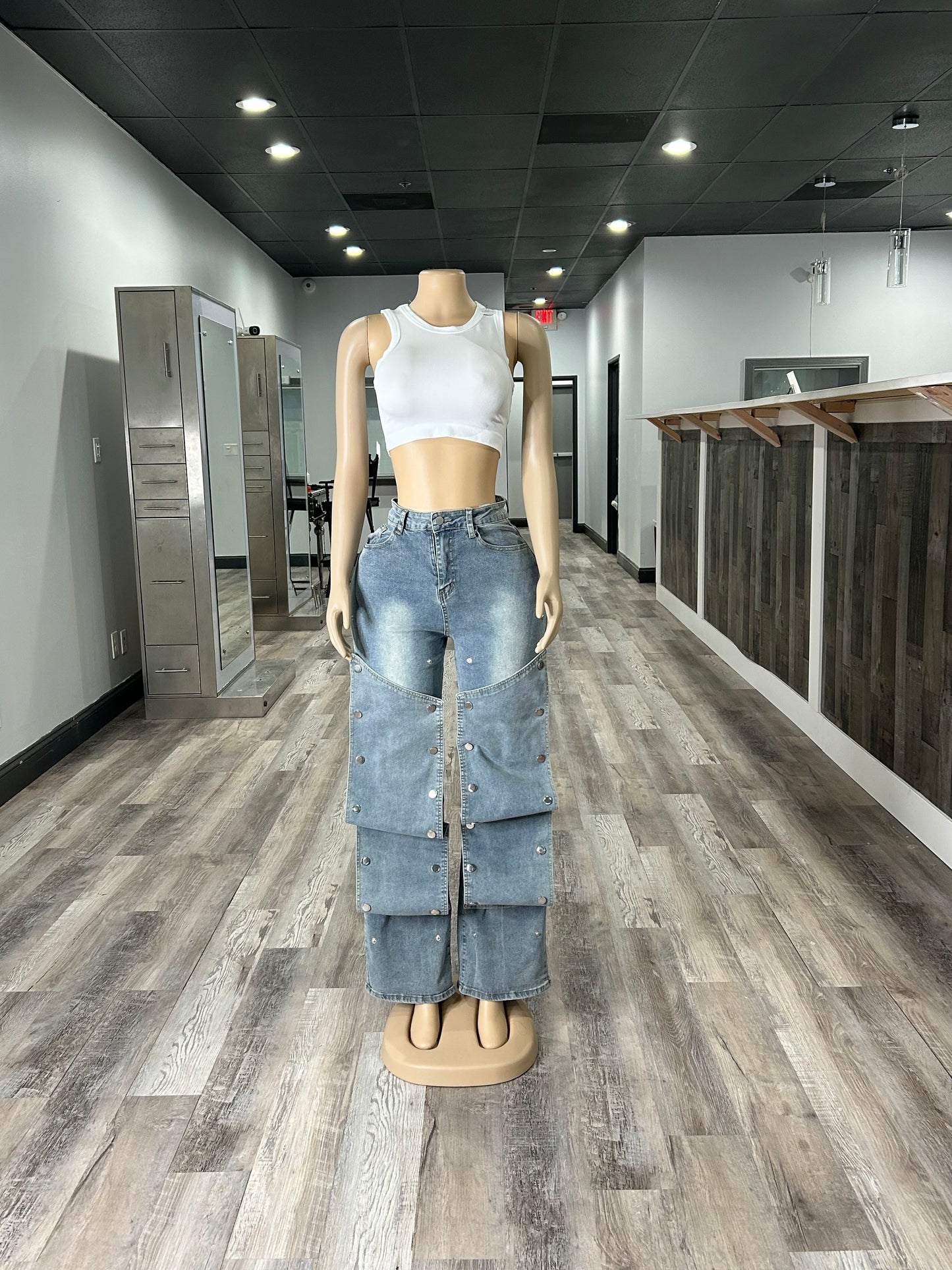 Snap Button Jeans