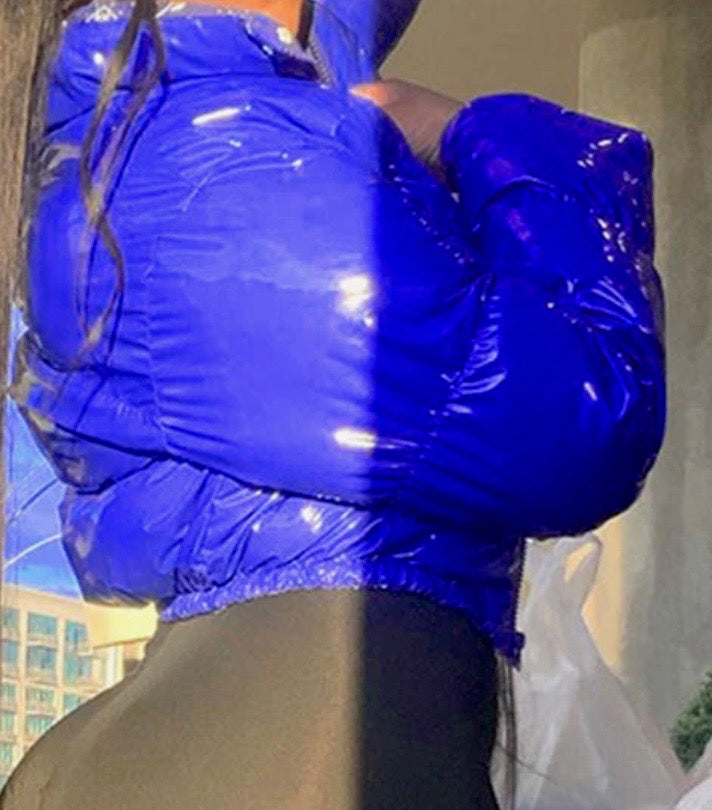 Gloss Cropped Puffer Jacket