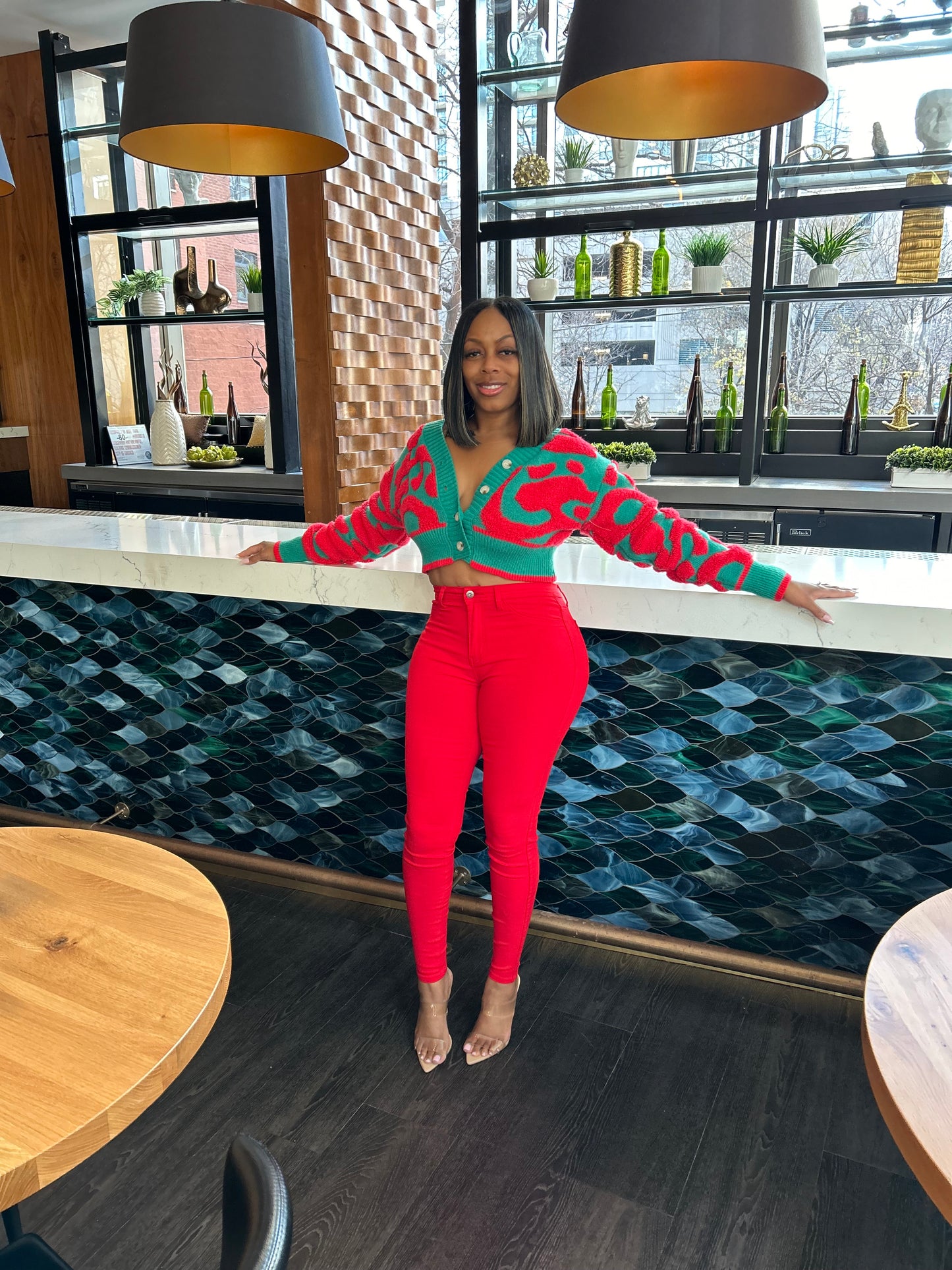 Cozy Long Sleeve Cropped Sweater