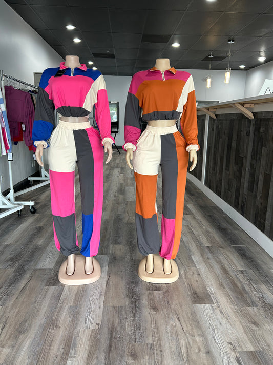 Multi Color Two Piece Set