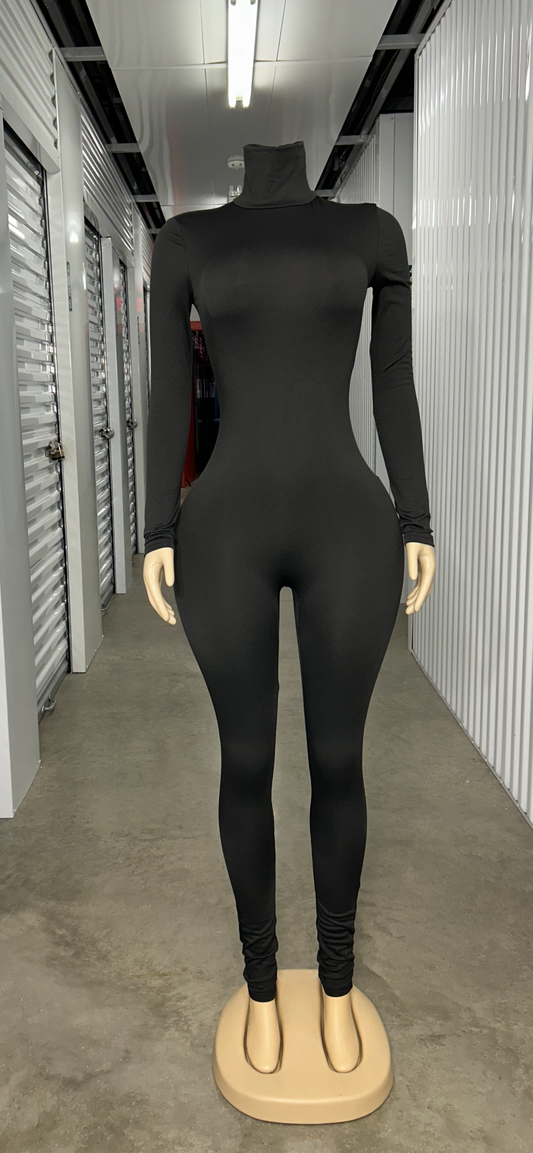 Long Sleeve Turtle Neck Jumpsuit