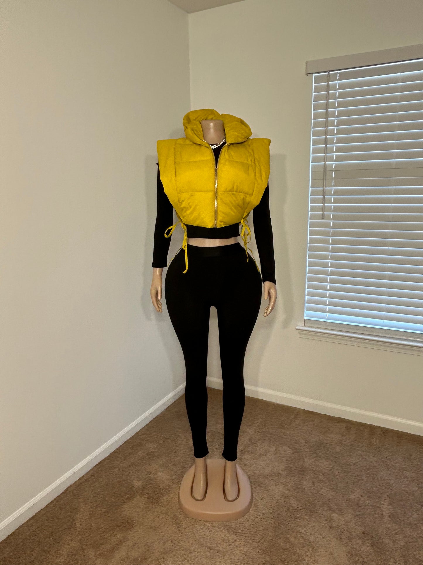 Sleeveless Cropped Puffer Vest