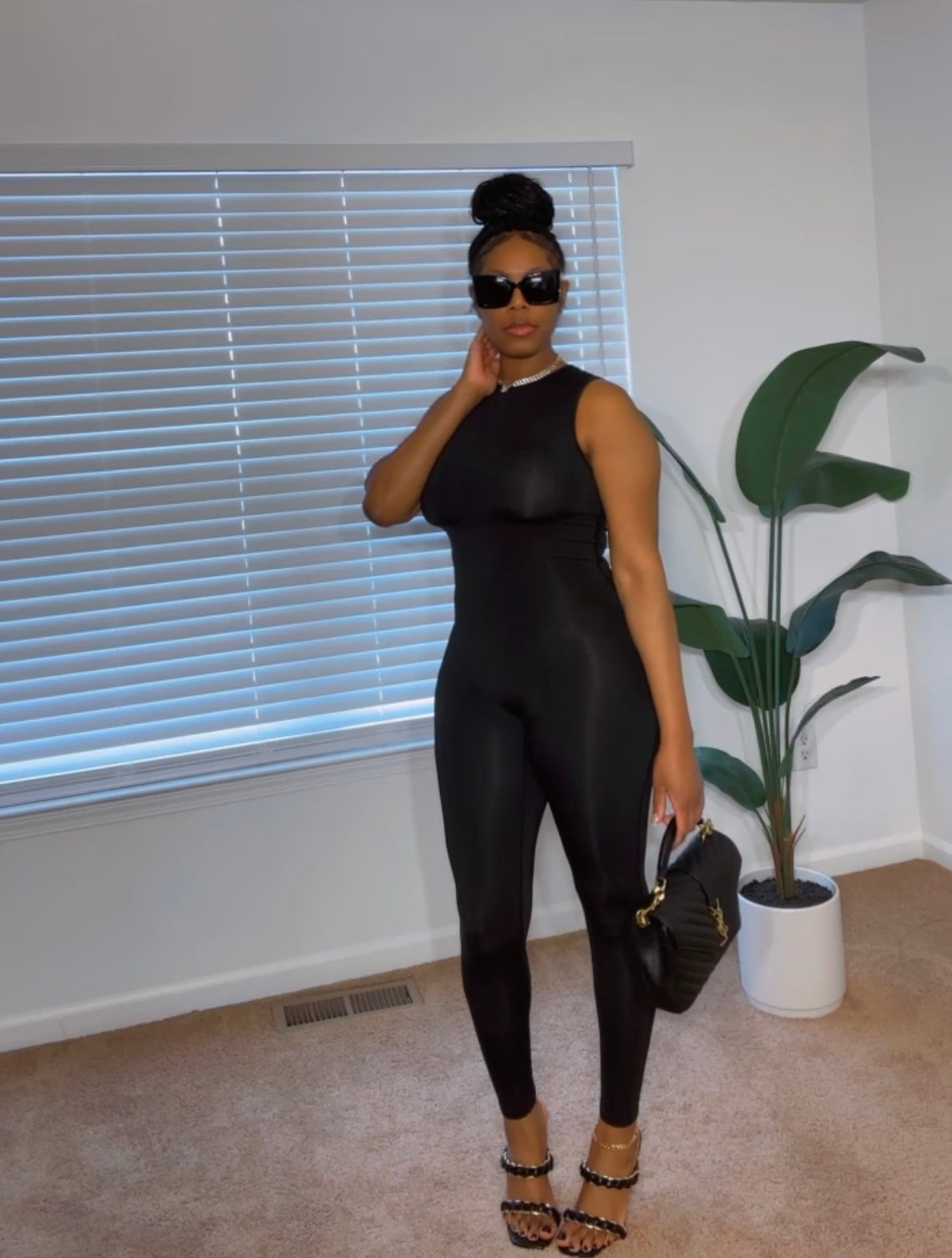 Glam Basix Skinny Leg Jumpsuit