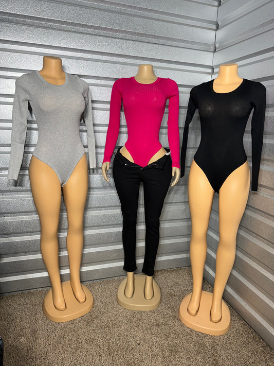 Crew Neck Long Sleeve Bodysuit